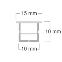 پروفیل سیلیکونی زاک مدل ZAK1010 CC طول 1 متر