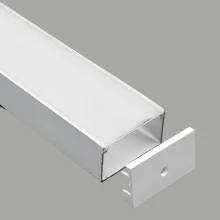 پروفیل آلومینیوم وارداتی زاک 40 در 20 میلیمتر با دیفیوزر و درپوش