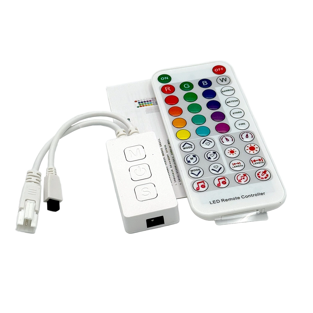 ریموت کنترل از راه دور نور و صدا با ۲۸ برنامه مخصوص ریسه RGB تک خروجی