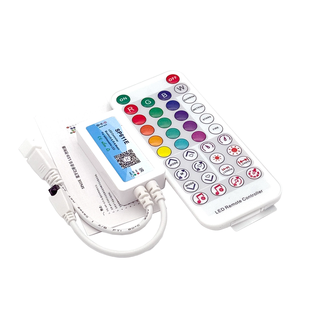 ریموت کنترل از راه دور نور و صدا با ۲۸ برنامه مخصوص ریسه RGB تک خروجی