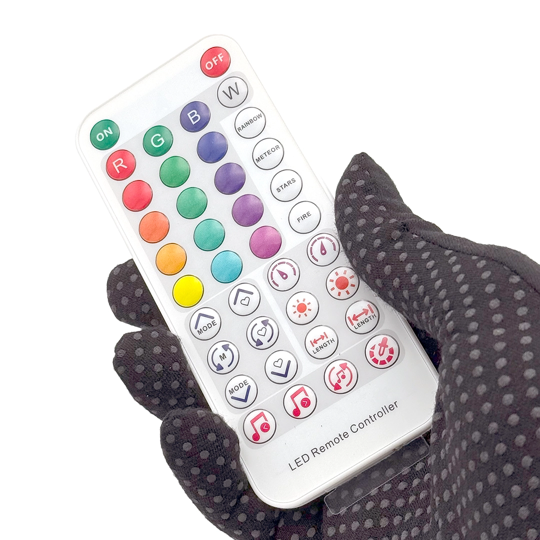 ریموت کنترل از راه دور نور و صدا با ۲۸ برنامه مخصوص ریسه RGB تک خروجی