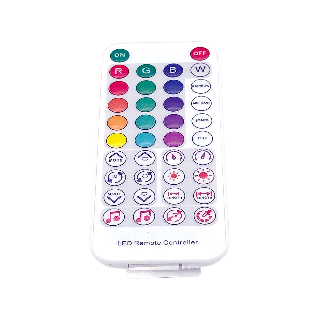 ریموت کنترل از راه دور نور و صدا با ۲۸ برنامه مخصوص ریسه RGB تک خروجی