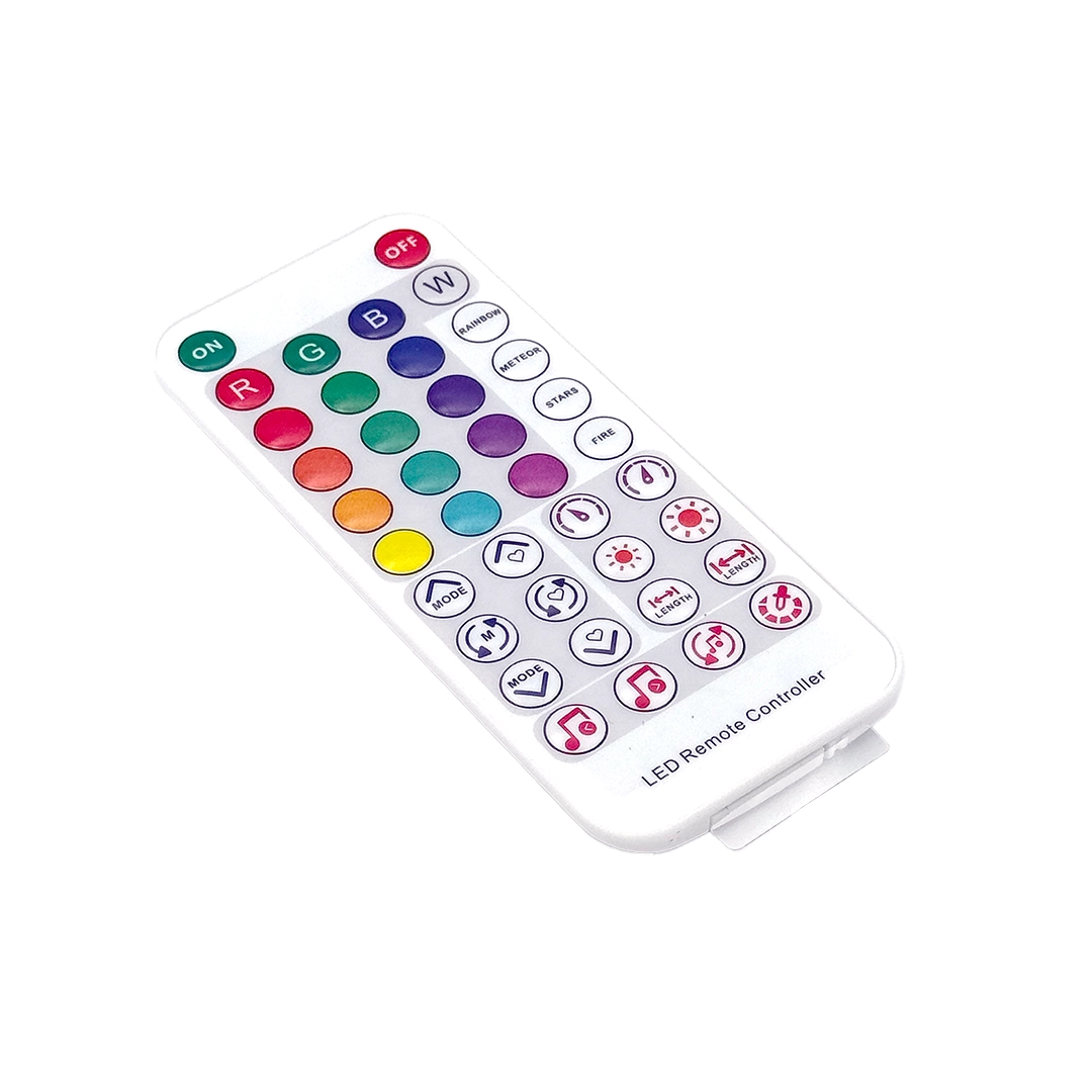 ریموت کنترل از راه دور نور و صدا با ۲۸ برنامه مخصوص ریسه RGB تک خروجی