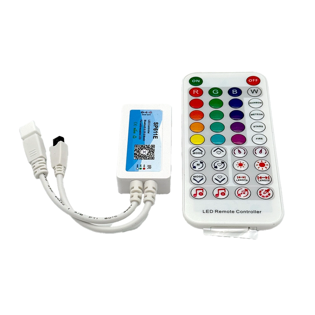 ریموت کنترل از راه دور نور و صدا با ۲۸ برنامه مخصوص ریسه RGB تک خروجی