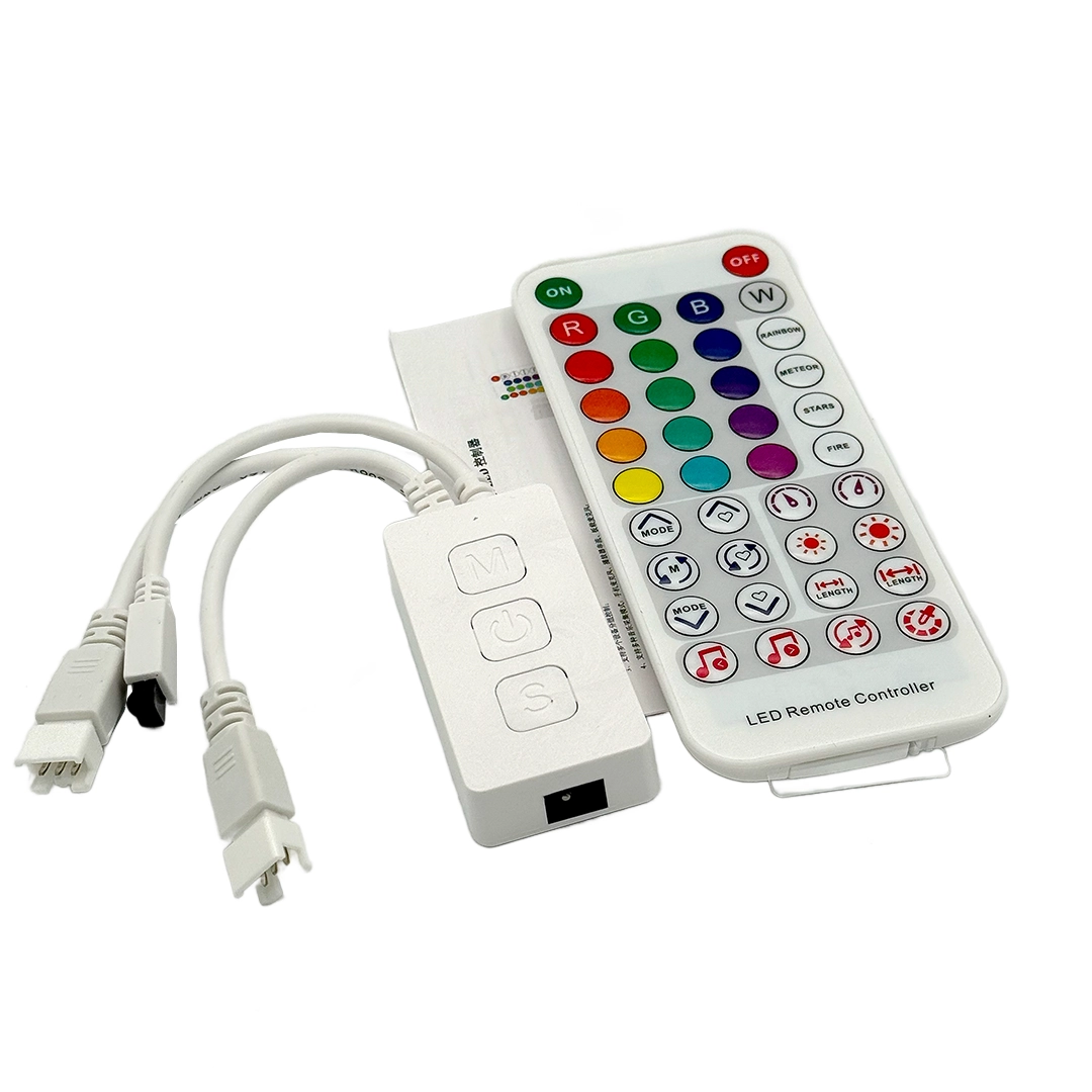 ریموت کنترل از راه دور نور و صدا با ۲۸ برنامه مخصوص ریسه RGB دو خروجی